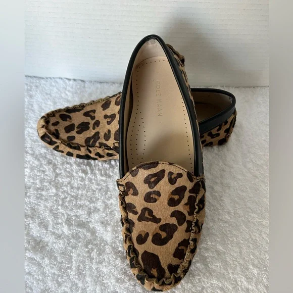 Cole Haan Womens Size 10B Moccasin Leather Cushion Driving Loafer Leopard Patent Women main image 3